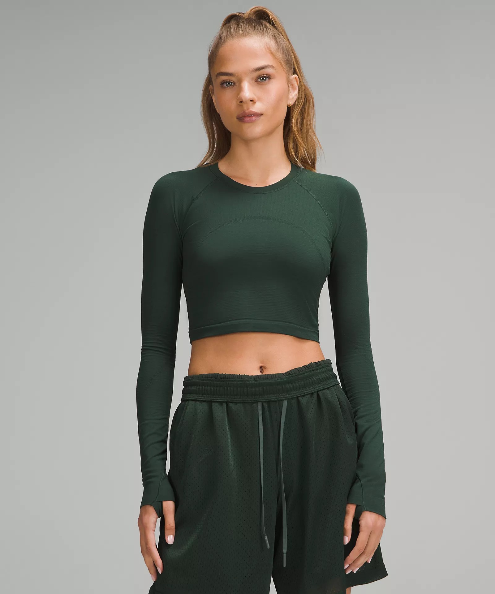 lululemon swiftly cropped long-sleeve running top