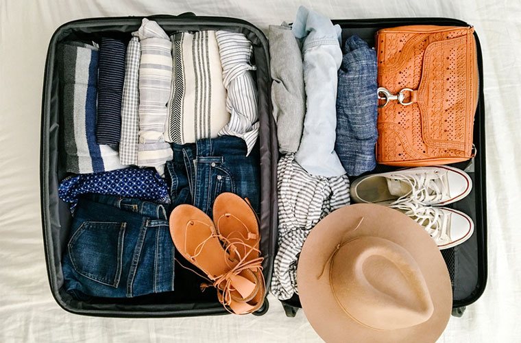 packing clothes for travel