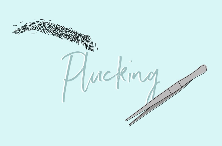 brow plucking