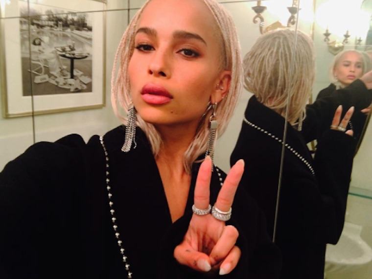 Zoe Kravitz S Natural Hack For Her Bleached Hair Well Good