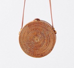 circle woven crossbody bag