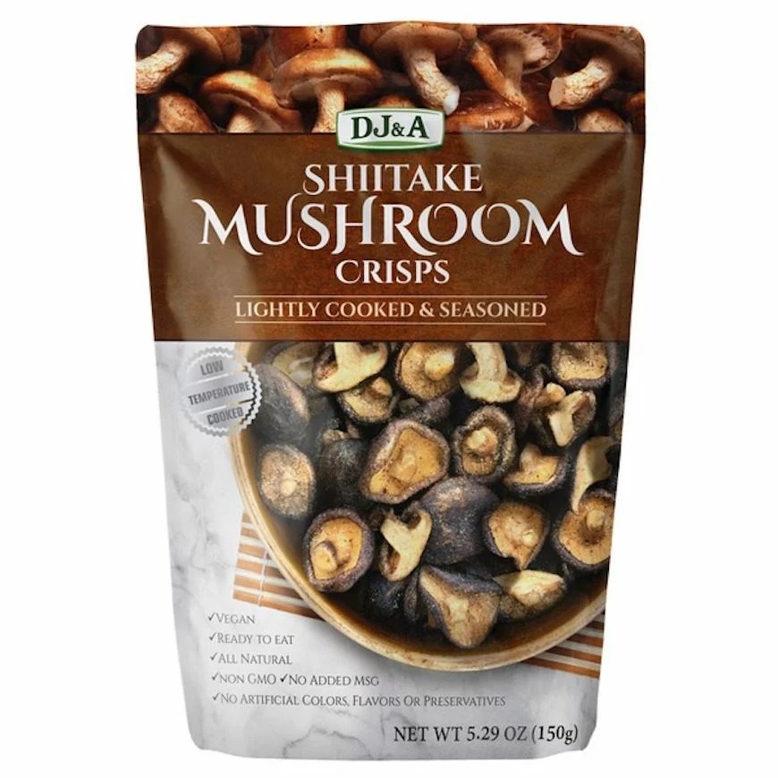  Shitake Mushroom Crisps Lightly Cooked & Seasoned 5.29 oz.  (Pack of 2) : Grocery & Gourmet Food