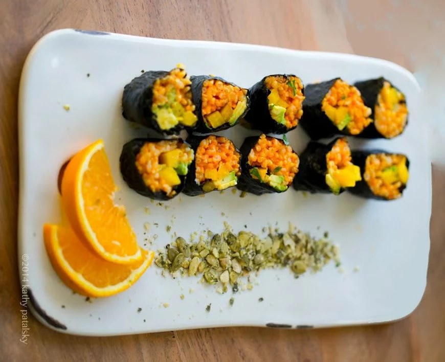 Golden Avocado Sushi Roll + Creative Vegan Sushi 101 
