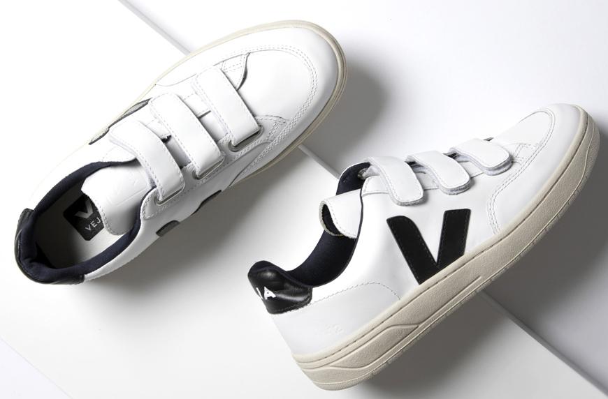 sneakers with velcro closures