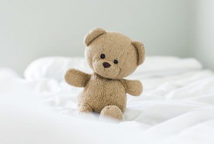 sleeping with teddy bear