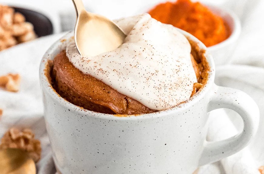 Pumpkin Mug Cake (Vegan) - Jessica in the Kitchen