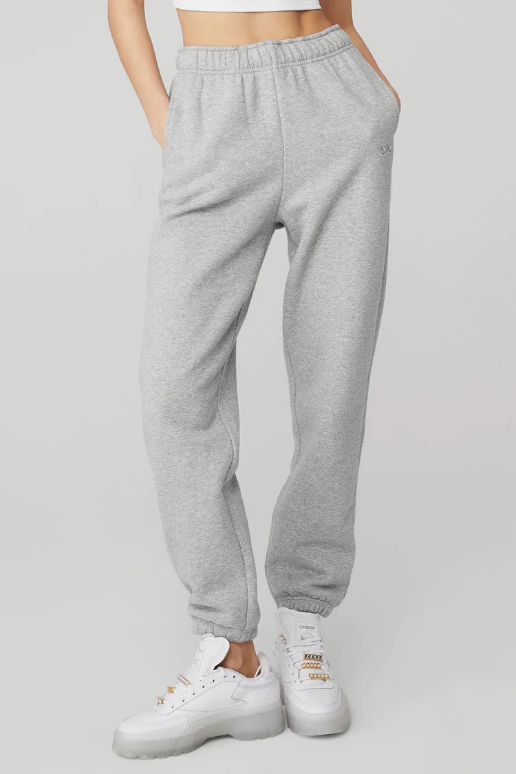 Daznico Cotton Fleece Lined Sweatpants Women Straight Leg Casual Lounge  Sweat Pants for Women Silver L