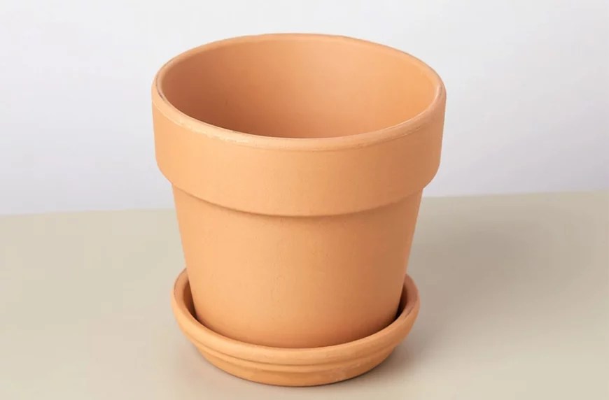 Aged Terra Cotta Planter Bowl 6 Inch Set of 2