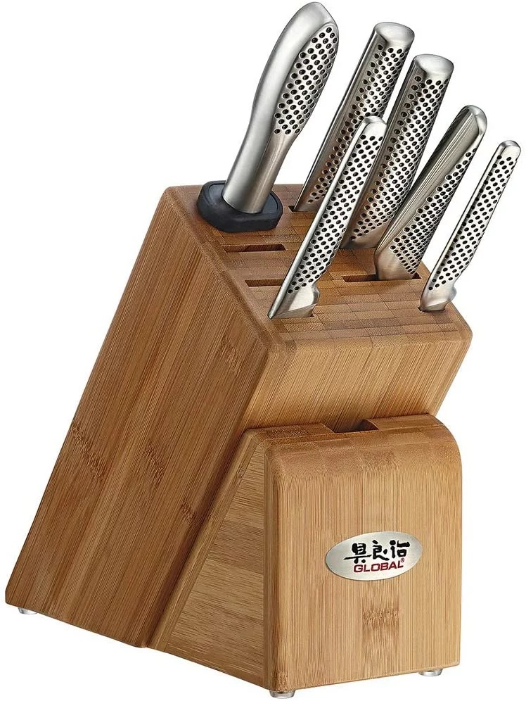 HUNTER.DUAL Kitchen Knife set, 15 Pcs w/ Block Self Sharpening, Anti-slip  Handle