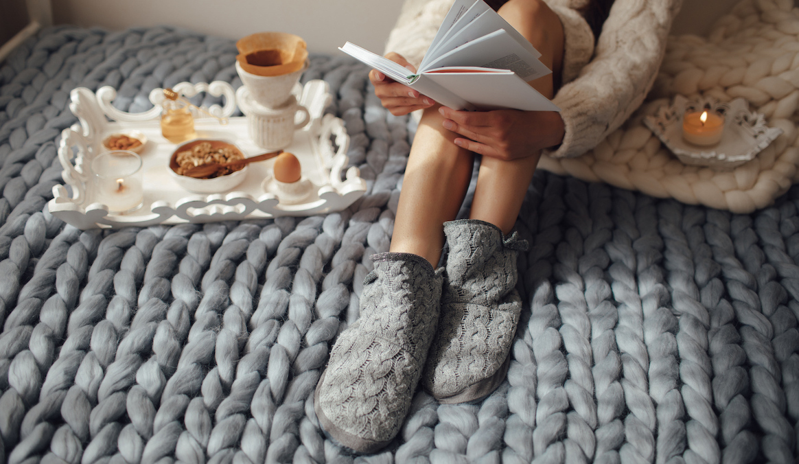 Women's Extra-warm Fleece Lined Non-slip Slipper Socks,Cozy Warm