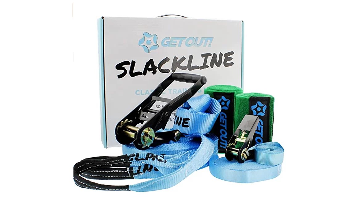 Hyponix Slackline Kit 70' W/Training Line - Slack Lines for Backyard for  Adults - Slackline for Kids - Slackline Beginner Kit - Slack Lines for