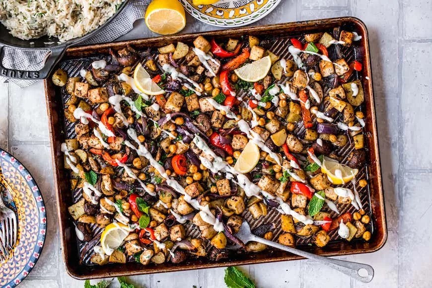 Vegan Sheet Pan Dinner - The Yummy Bowl