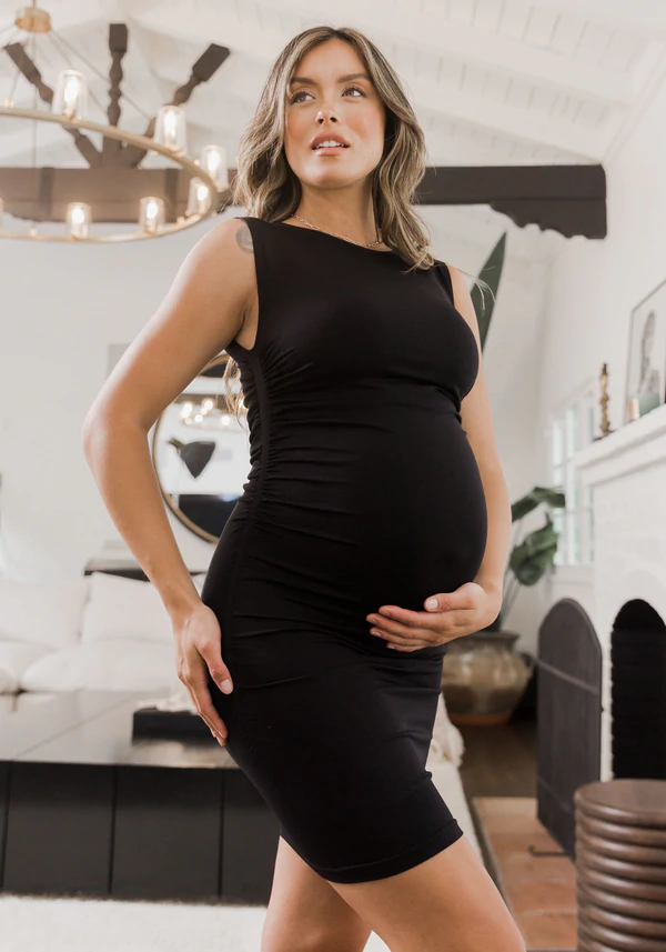 Bhome Maternity Photoshoot Dress Long Sleeve Sexy Cut-Out Backless Maternity  Maxi Gown Photography Outfits Black S at Amazon Women's Clothing store
