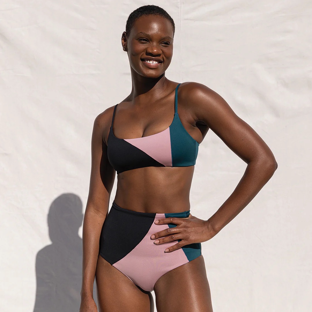 JFAN High Waisted Bikinis for Women Color Block Striped Swimwear Push Up  Tummy Control Swimsuit Two Piece Bikini Sets Purple : : Fashion