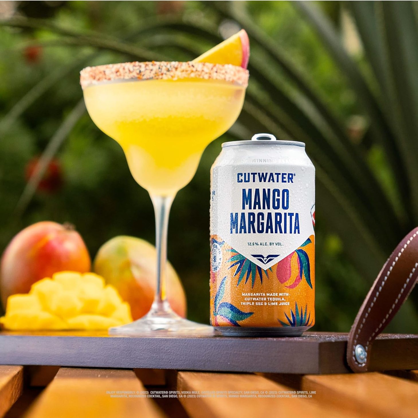 A mango margarita in a glass