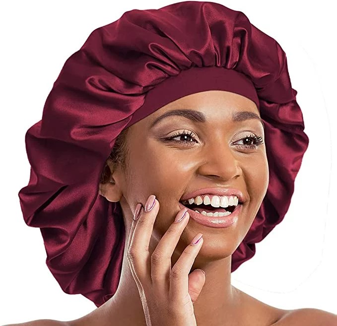 Hat Hut 100% Mulberry Silk Lined Sleep Cap Pure Silk Bonnet for Curly Hair Wrap Bonnet for Sleeping Silk Lined Slouchy Beanie
