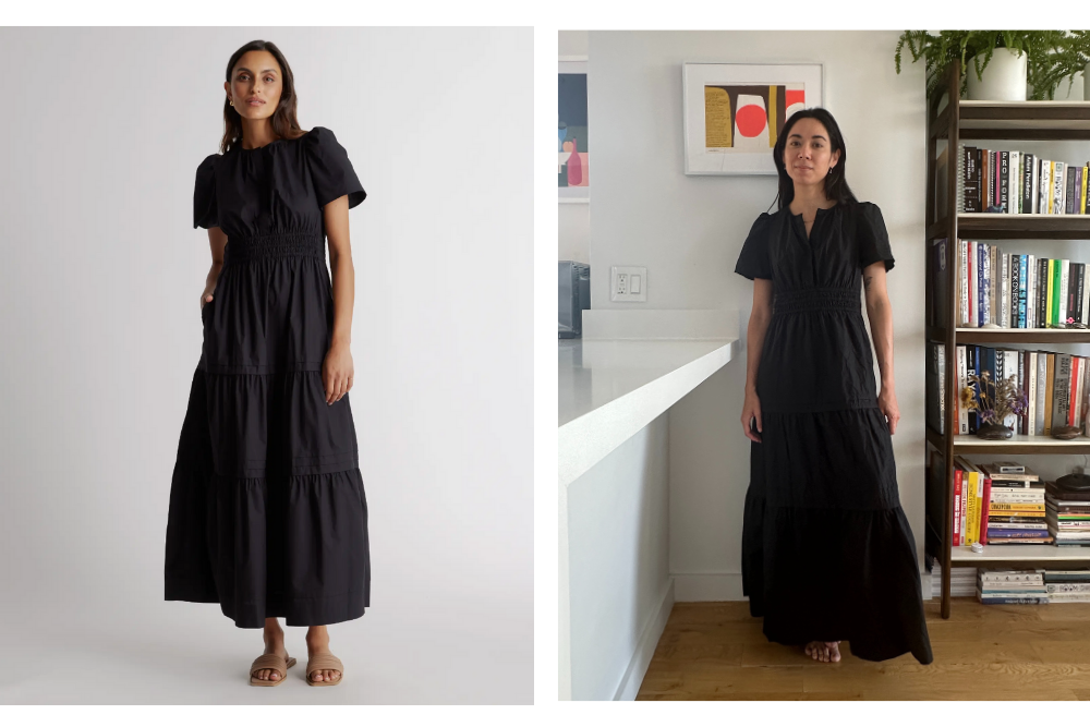 Quince 100% Organic Cotton Tiered Maxi Dress