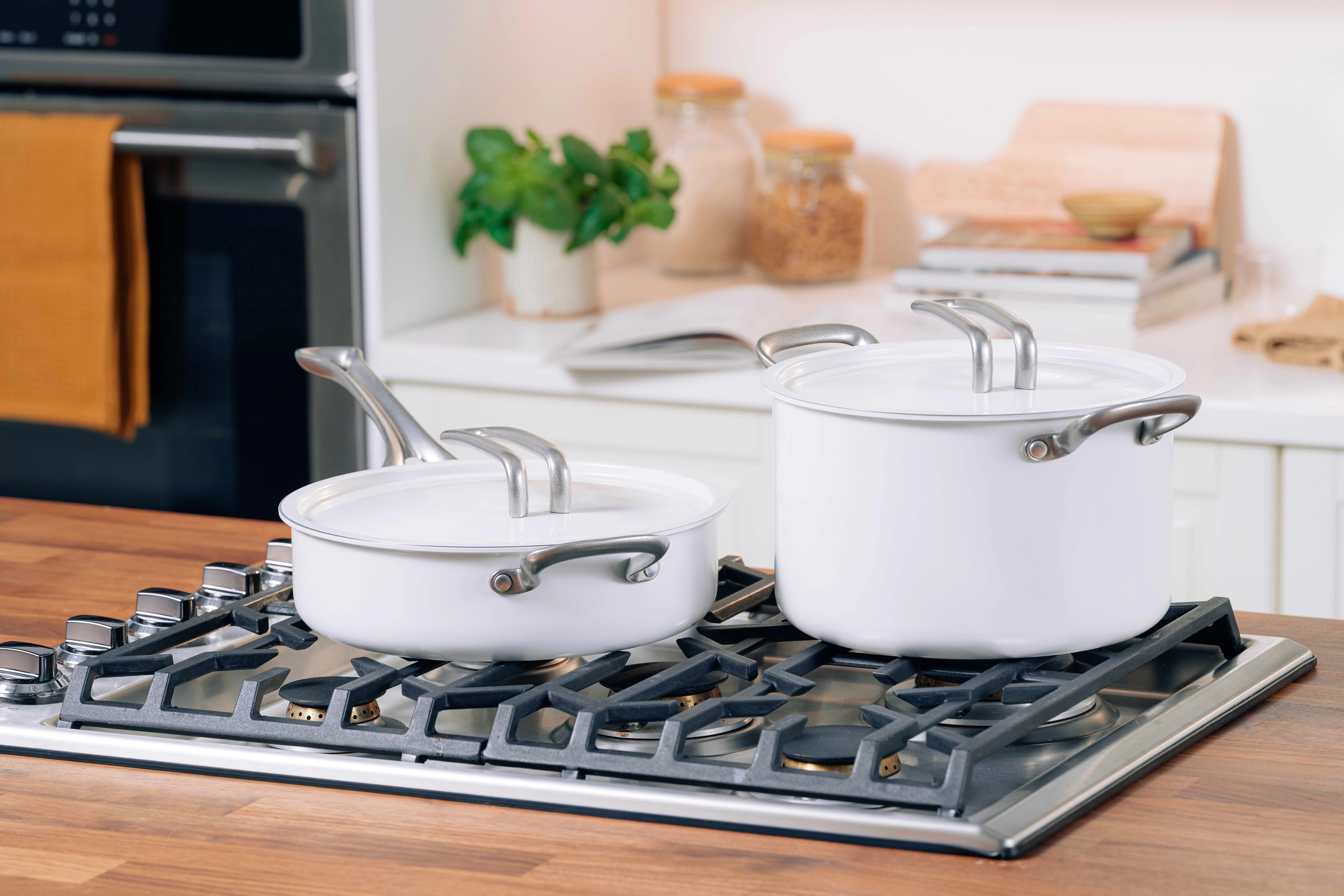 Induction Cookware Pot and Pan Set by Eva Longoria - Nonstick, Ceramic  Coating