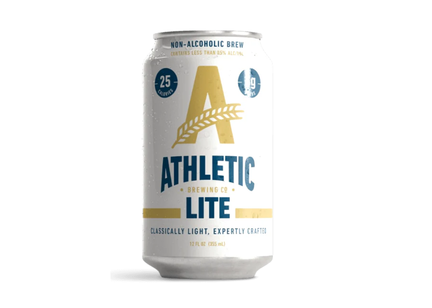 athletic brewing can on white background