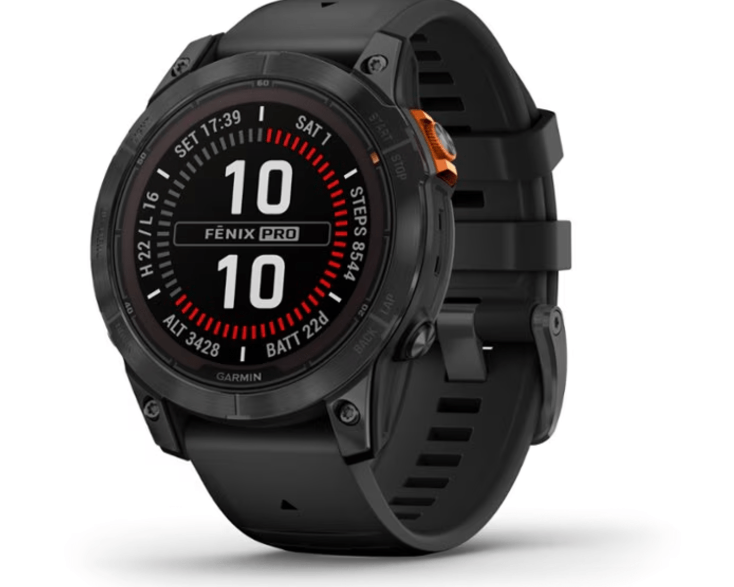 garmin fenix 7 watch on white background