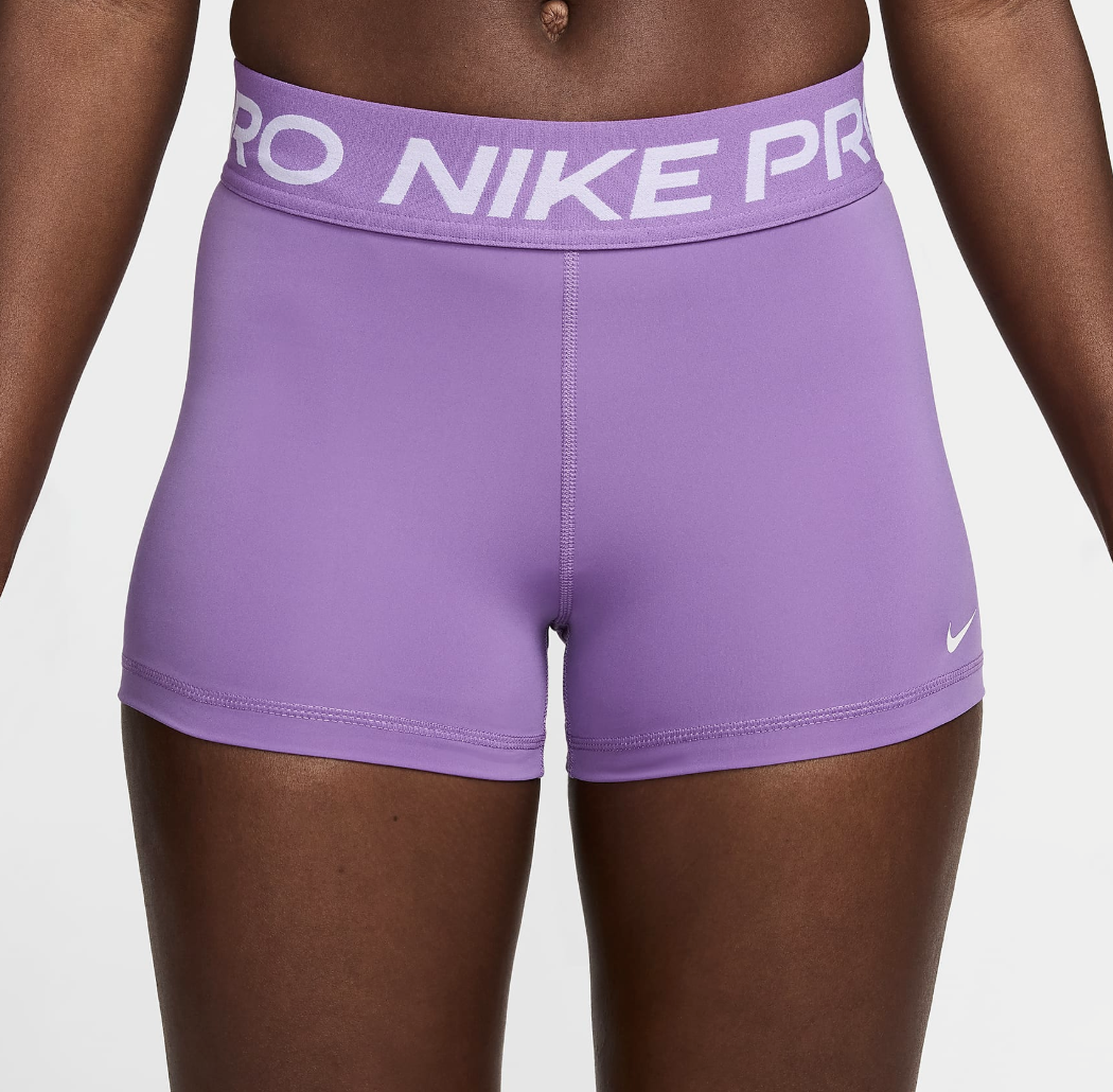 nike pro shorts on white background