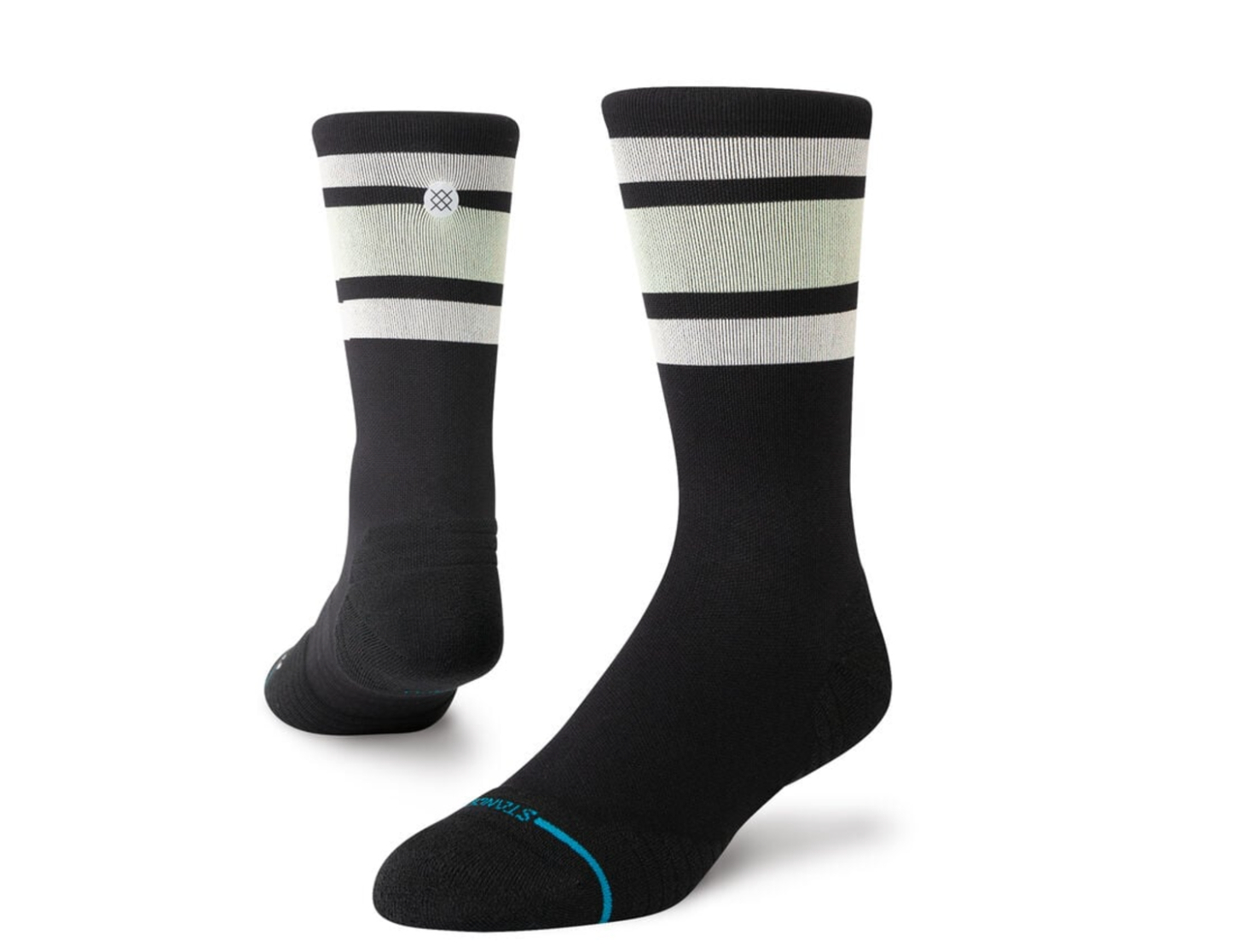 stance light performance crew socks on white background