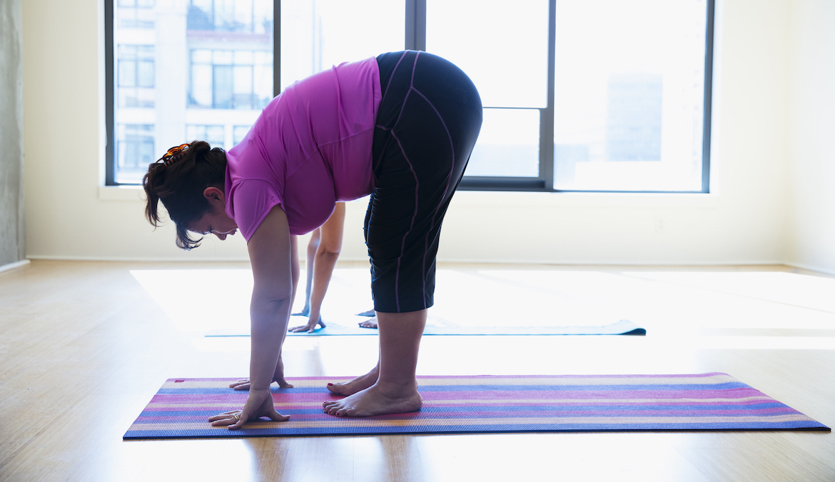 Yoga With Lillah - Pose of the Week: Straddle Forward Fold Concave/Rounded  Back (Prasarita Padottanasana) This is one of the most stable poses for the  hips and low back when bending forward.