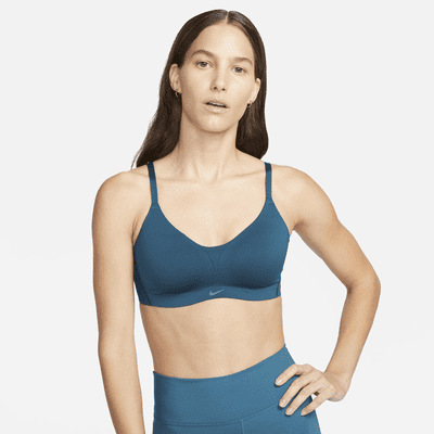 Nike Womens Alate Light Support Maternity Sports Bra Blue M