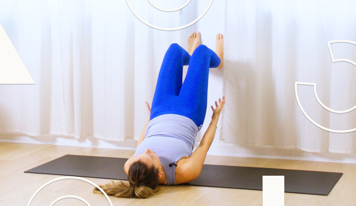 20 Minute Wall Pilates Beginner Workout, Abs and Glutes
