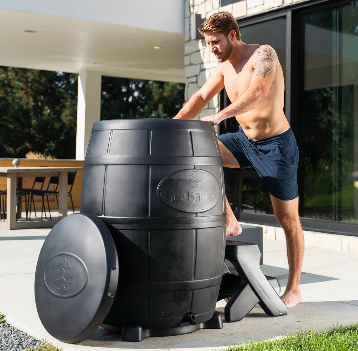Best Outdoor Ice Bath + LID +COVER + THERMOMETER for sale