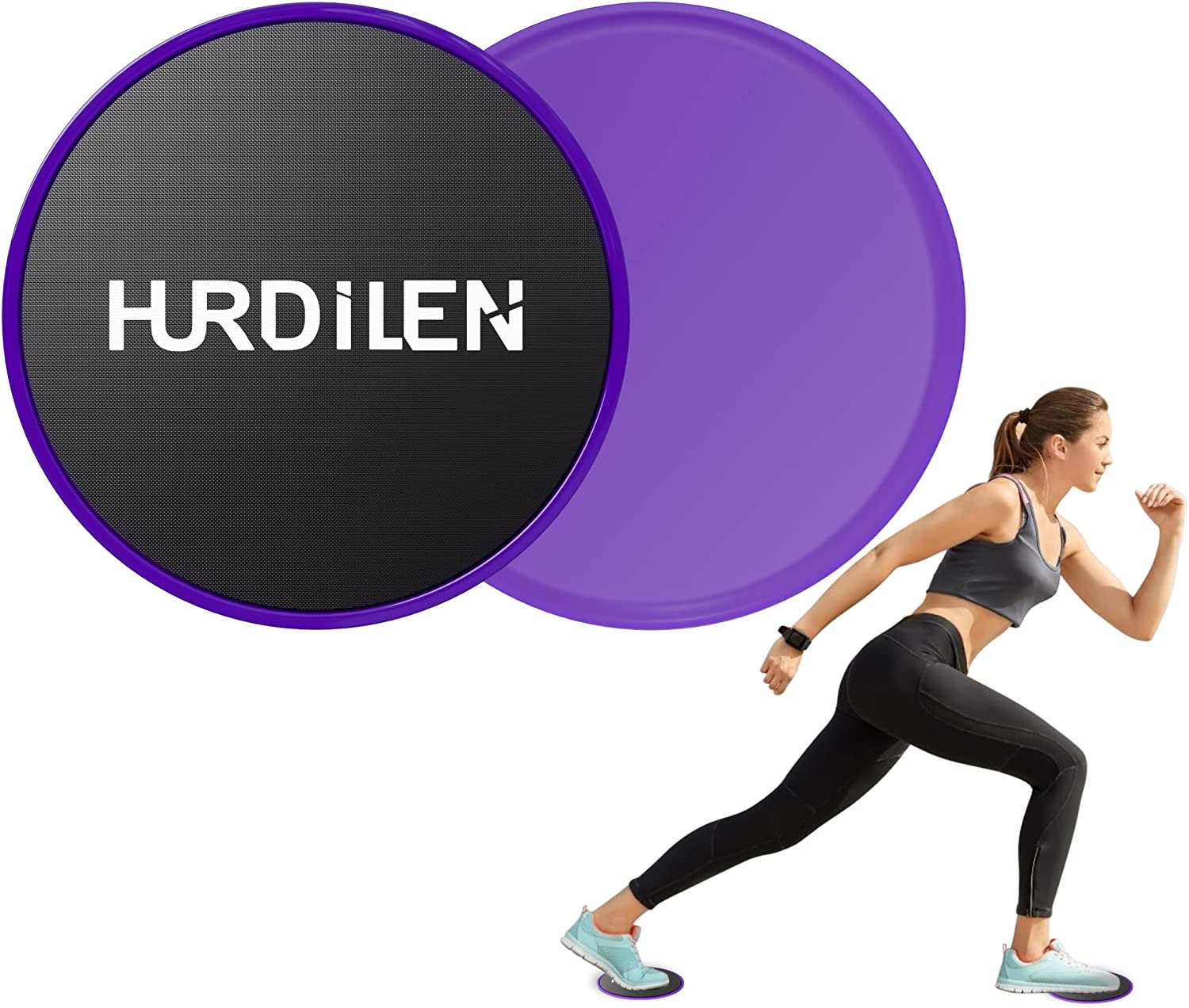 FITSY Core Sliders Dual Sided Gliding Disc for Total Body Workout