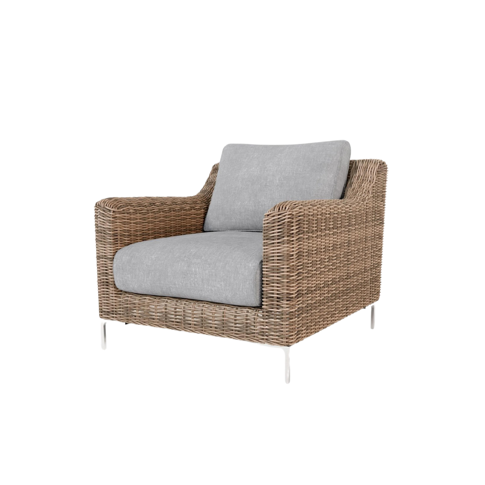 Outer Brown Wicker Outdoor Armchair