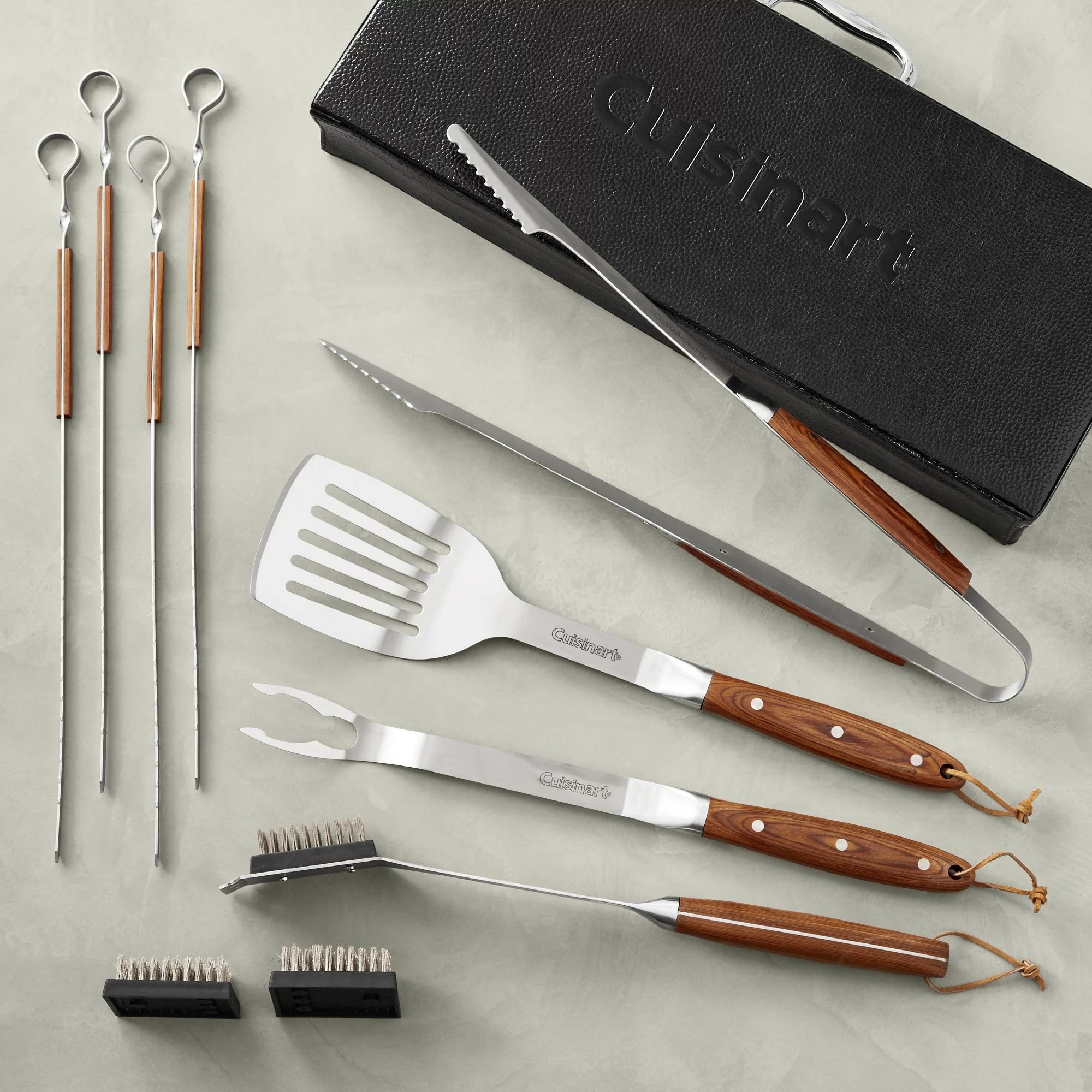 cuisinart premium wood-handled grill tools