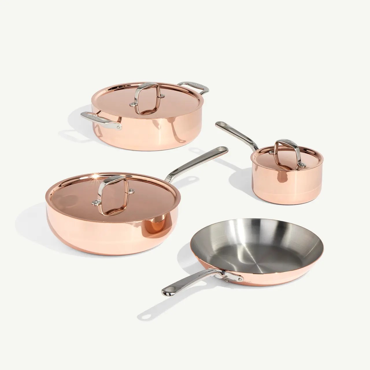 made in 7 piece copper set