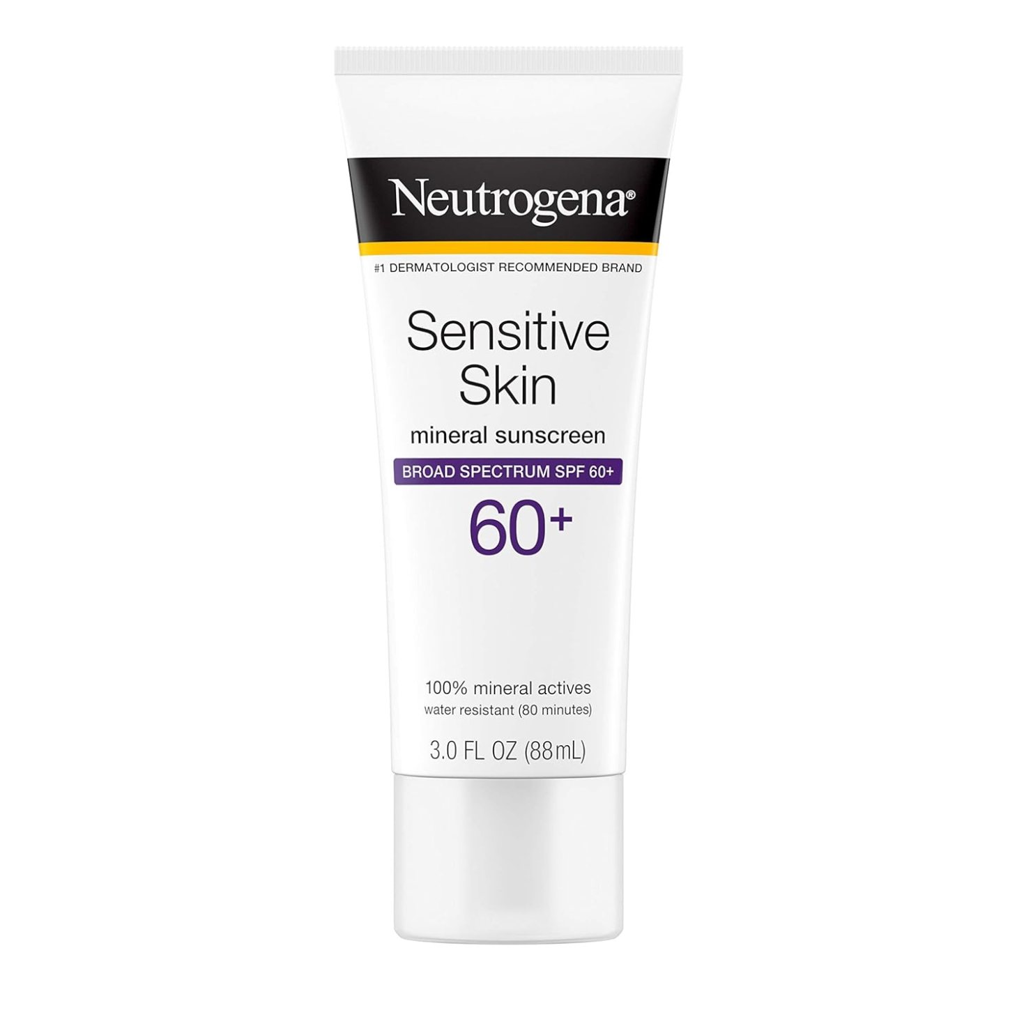 neutrogena sensitive skin mineral sunscreen spf 60, one of the best sunscreens for sensitive skin
