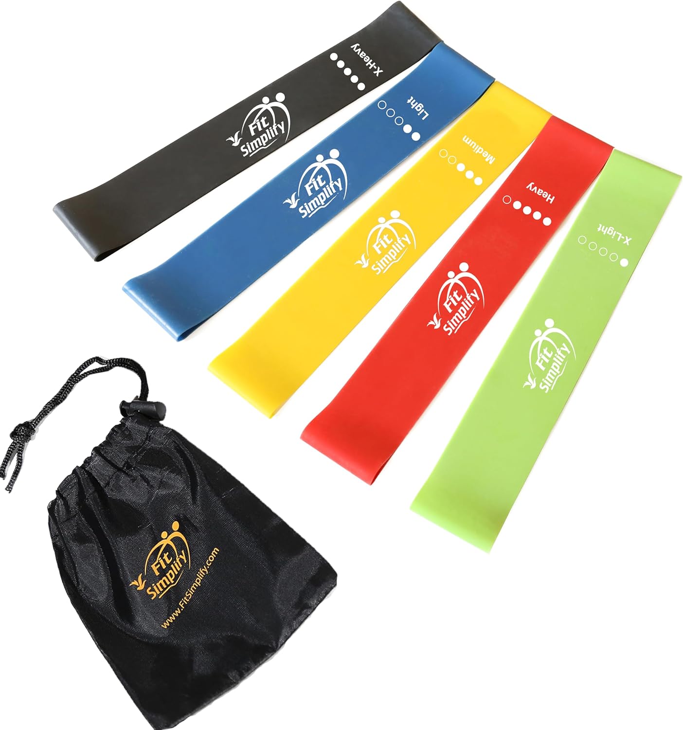 Fit Simplify Resistance Loop Exercise Bands (Set of 5)