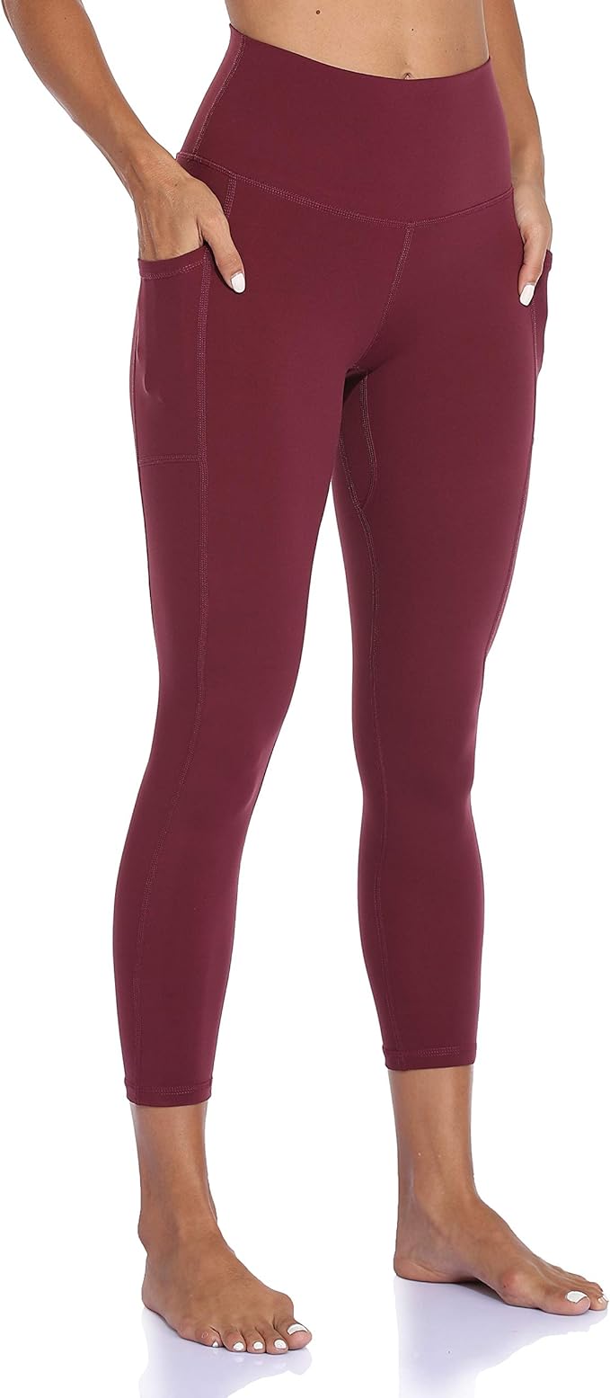 red colorfulkoala high-waisted amazon leggings