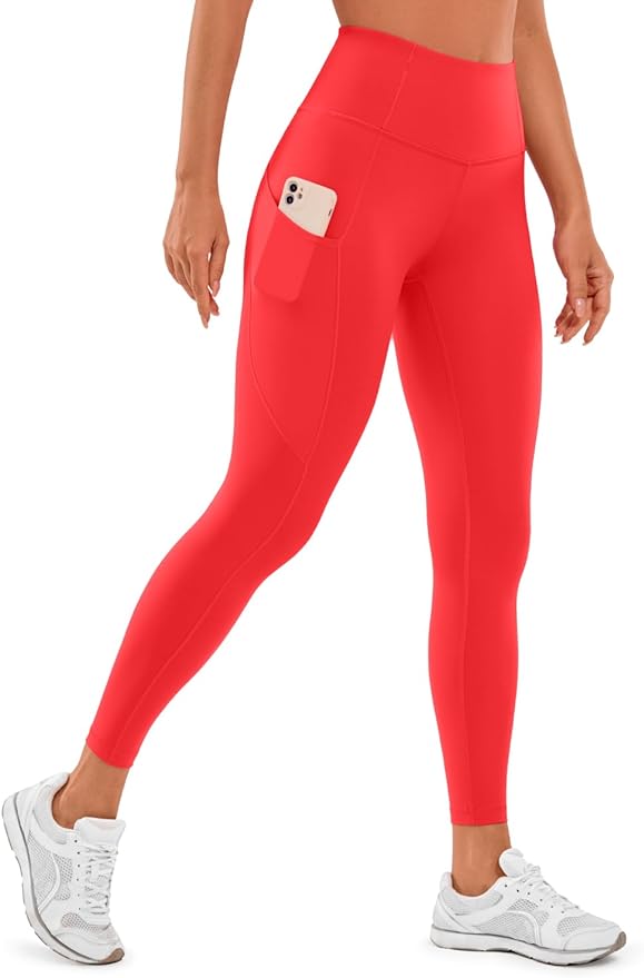 red crz yoga amazon leggings with pockets