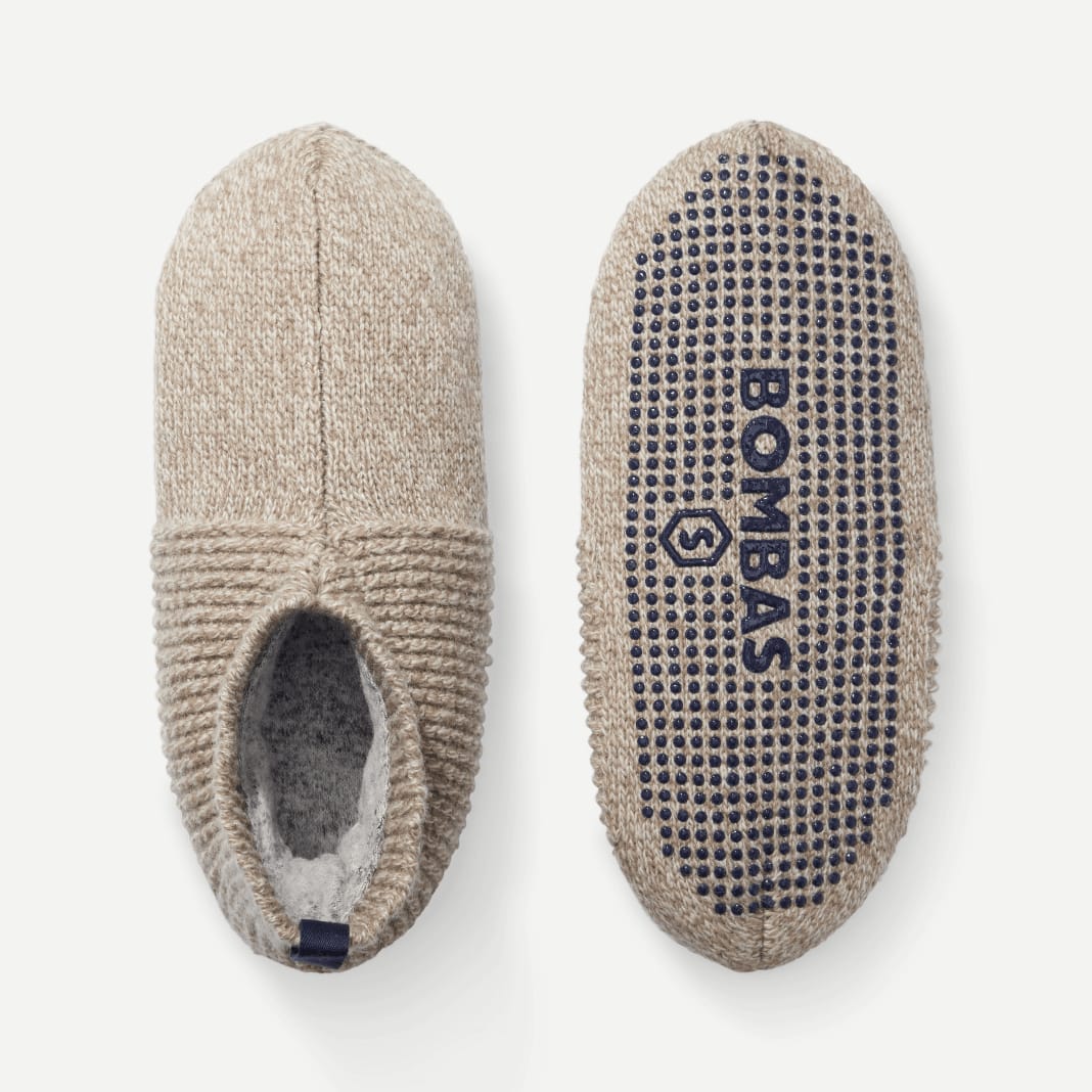 bombas gripper slippers in taupe