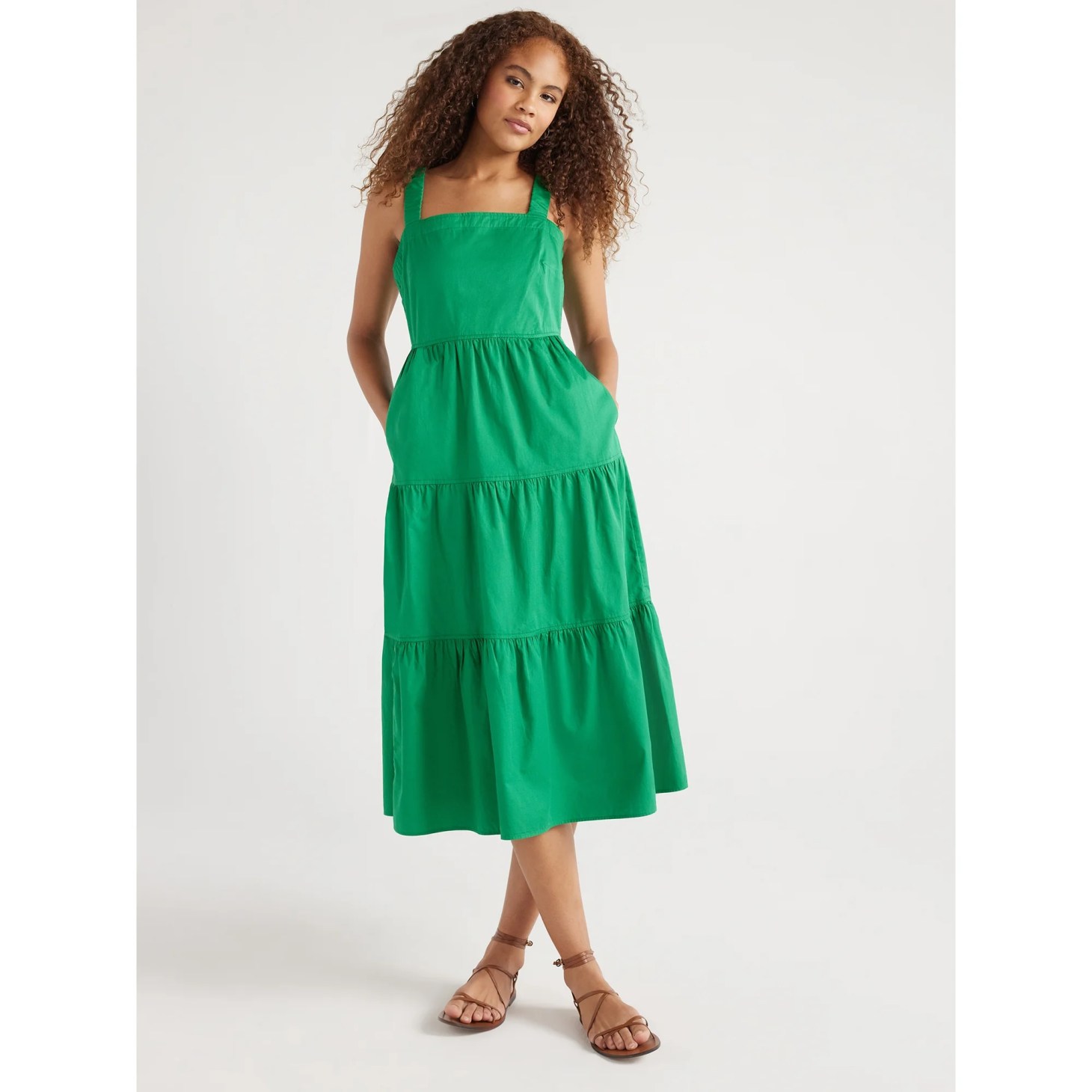 free assembly tiered midi summer dress from walmart