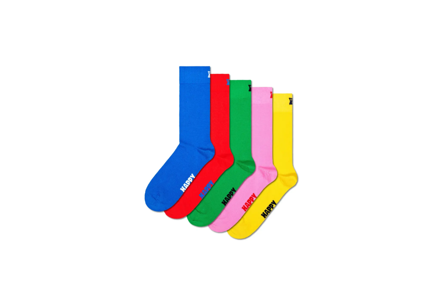 Happy Socks Assorted 5-Pack Crew Socks