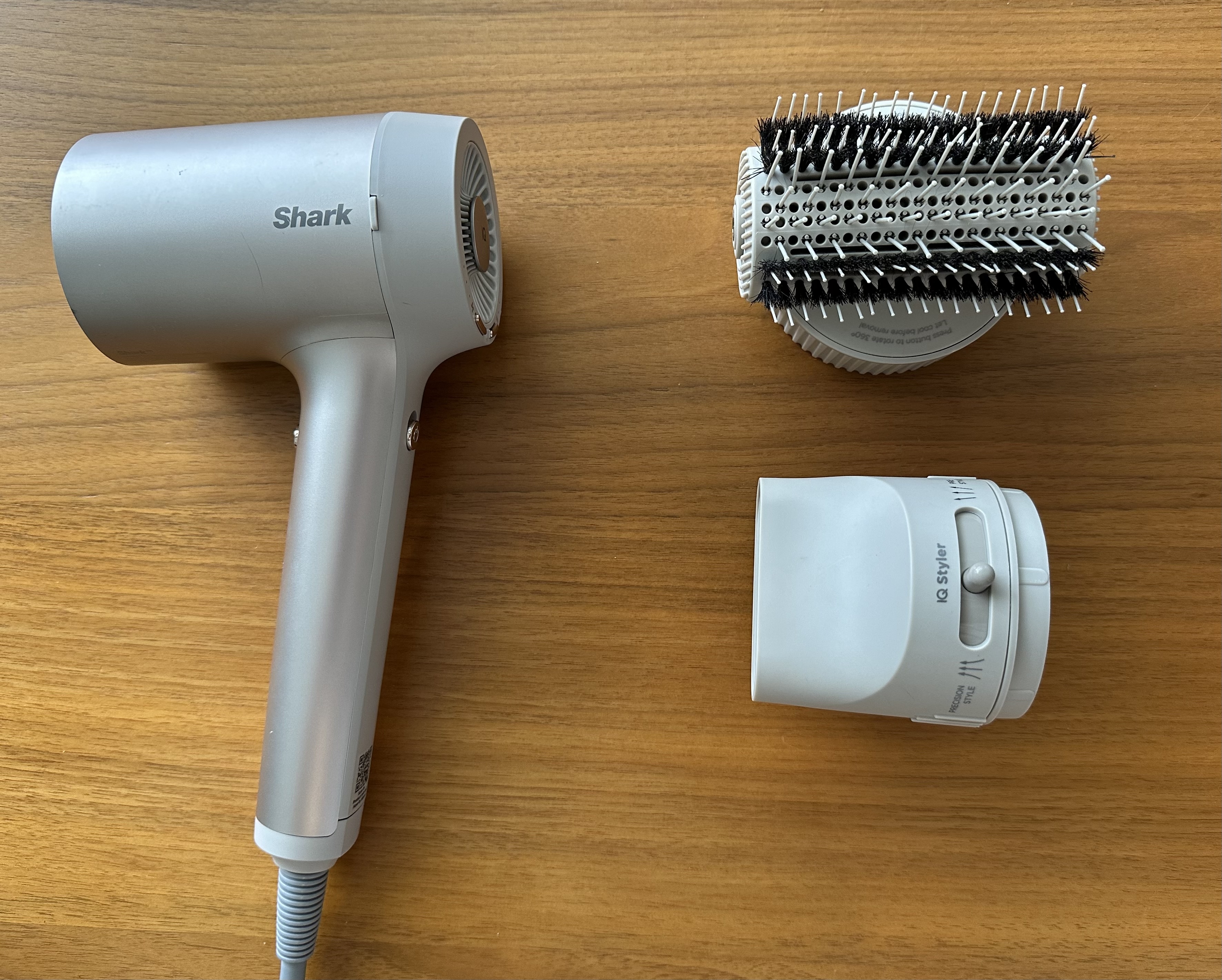 shark hyperair IQ hair dryer with styling attachments
