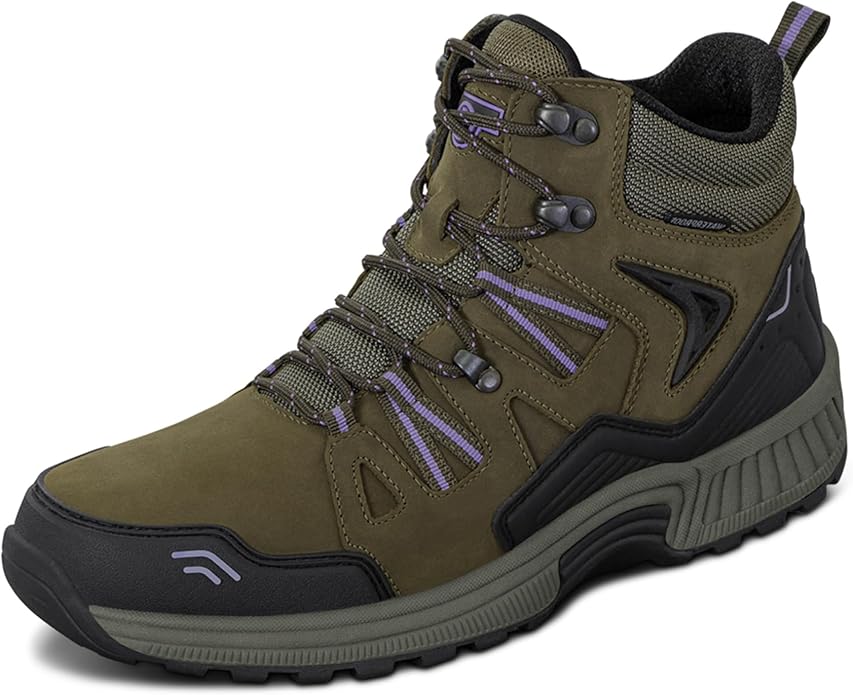 Orthofeet Women's Orthopedic Leather Dakota Hiking Boots