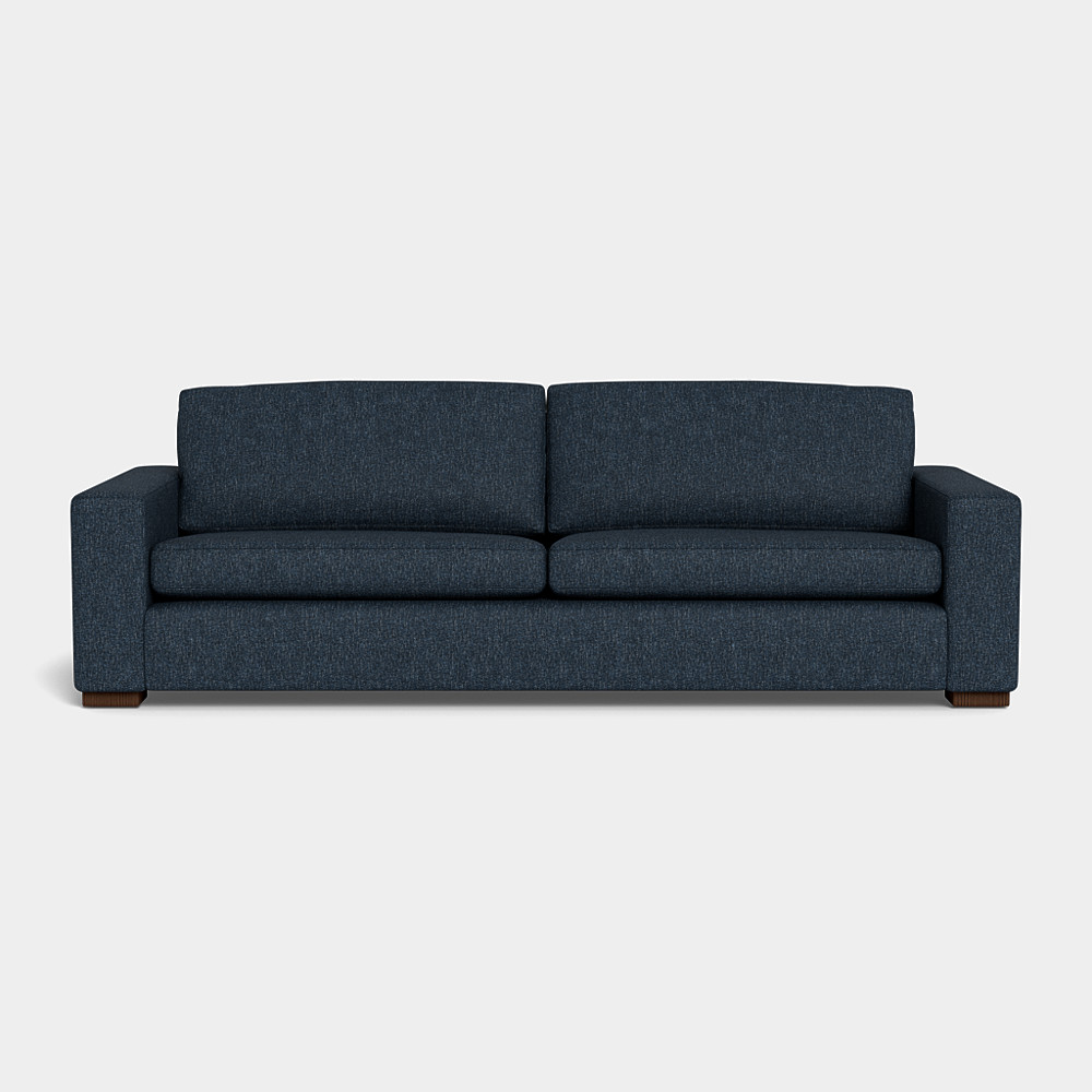 Image of a navy blue couch against a white backgroud