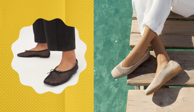 Skip the Sweaty Feet With These 7 Mesh Ballet Flats, All Under $150