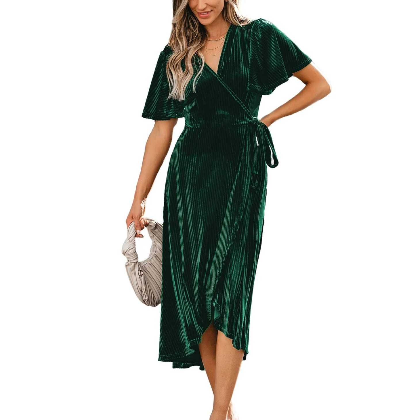 Cupshe Green Crisscross Belted Maxi Dress from Walmart