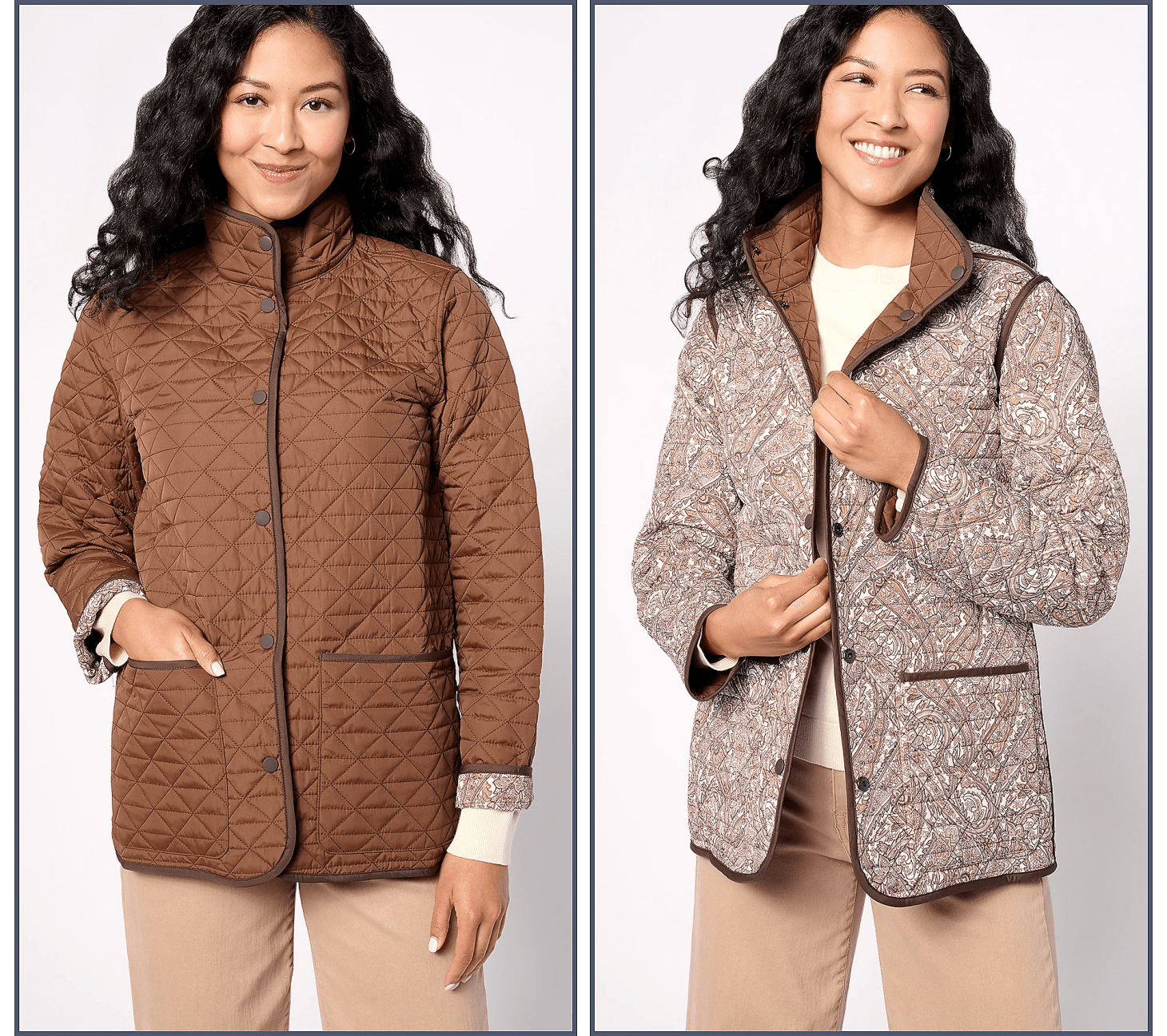 Lands' End Primaloft Reversible Quilted Barn Jacket