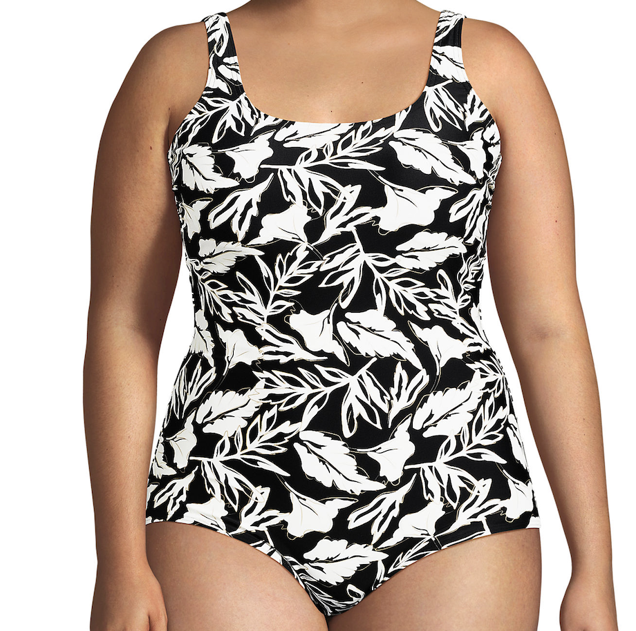 land's end soft cup tugless one piece swimsuit