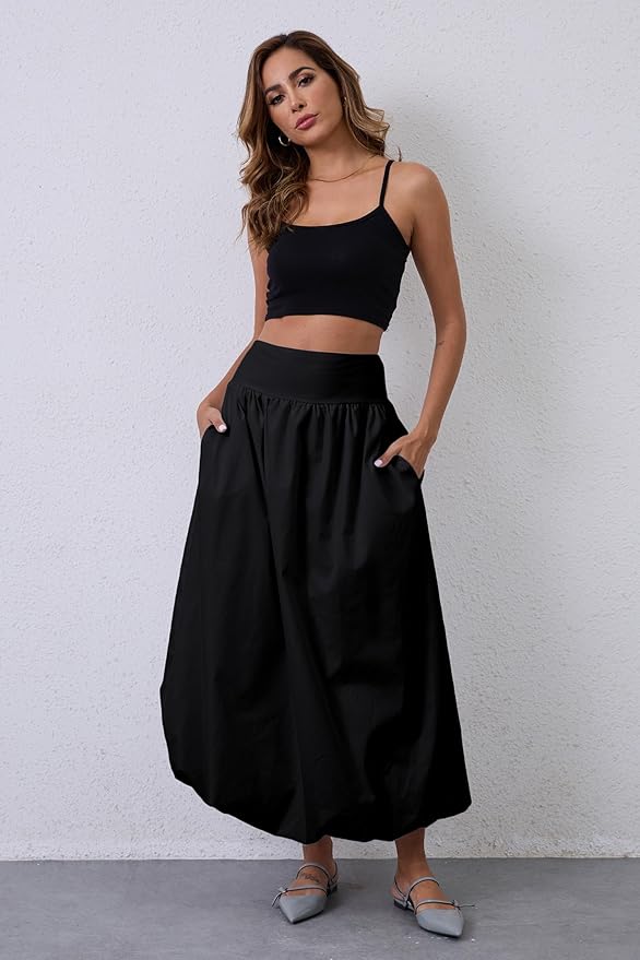 jeaamksser y2k black bubble skirt from amazon