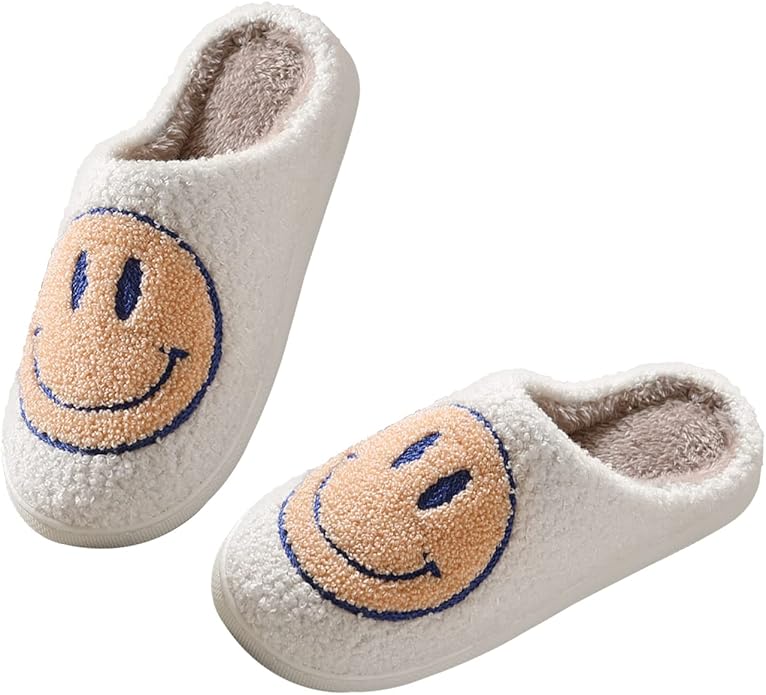 coundymer smile face slippers on amazon